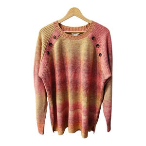 Market & Spruce Women's Multi-Color Long Sleeve Pullover Sweater Plus Size 3X